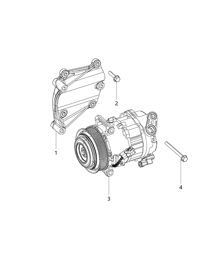 2014 Jeep Cherokee A/C Compressor Mounting Diagram 3