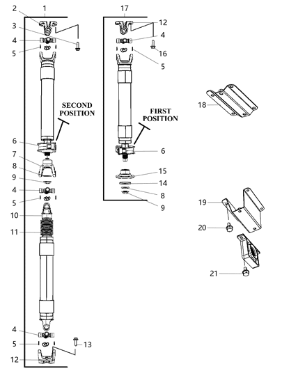 2013 Ram 4500 Rear Section Rear Drive Shaft Diagram for 52123043AB