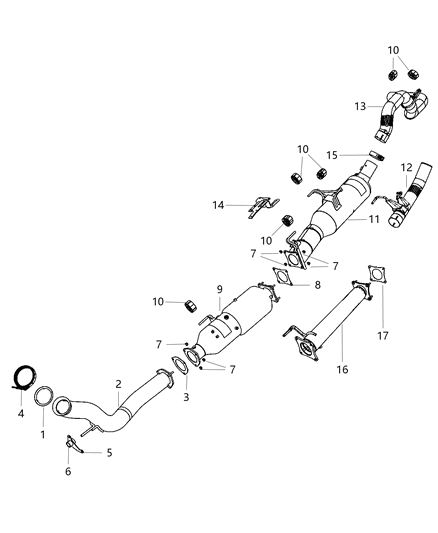 2011 Ram 4500 ISOLATOR-Exhaust Support Diagram for 52122651AC