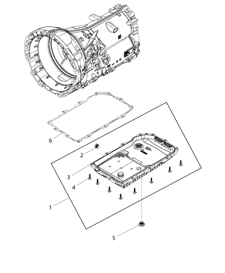 2016 Ram 1500 Oil Pan, Cover , Filter And Related Parts Diagram 4