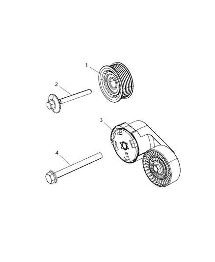 2014 Jeep Grand Cherokee Pulley & Related Parts Diagram 2
