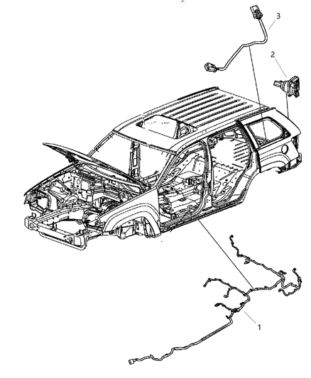 2008 Jeep Grand Cherokee Wiring Chassis & Underbody Diagram