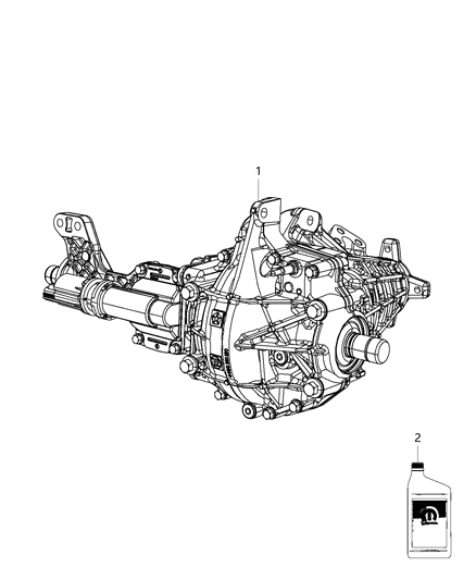 2012 Ram 1500 Axle-Service Front Diagram for 68083577AA