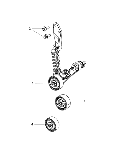 2012 Jeep Patriot Pulley & Related Parts Diagram 2