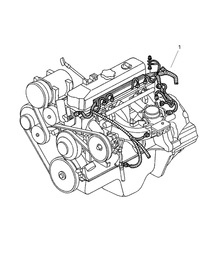 2001 Dodge Durango Wiring-Engine Diagram for 56049013AE