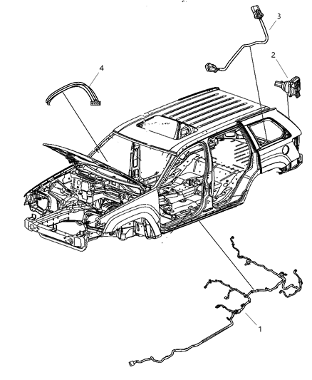 2009 Jeep Grand Cherokee Wiring-UNDERBODY Diagram for 68051552AA