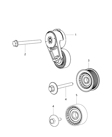 2016 Chrysler 200 Pulley & Related Parts Diagram 2