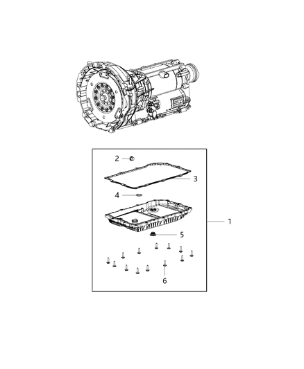 2015 Jeep Grand Cherokee Oil Pan , Filter And Related Parts Diagram 1