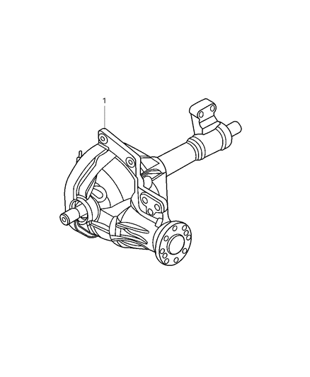 2002 Dodge Ram 1500 Axle Assembly, Front Diagram