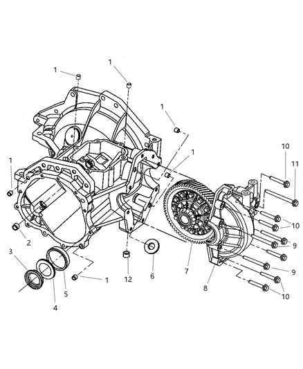 2004 Dodge Neon RETAINER-Transmission Extension Oil Diagram for 5069087AA