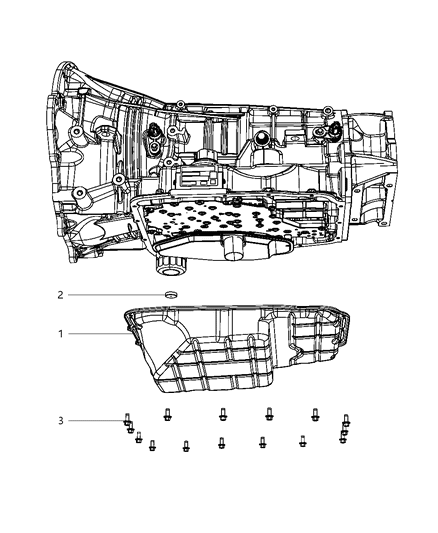 2013 Ram 1500 Oil Pan, Cover, Filter And Related Parts Diagram 1