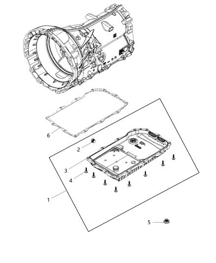 2020 Chrysler 300 Oil Pan, Cover And Related Parts Diagram 3