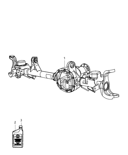 2010 Jeep Wrangler Axle-Service Front Diagram for 68017169AC