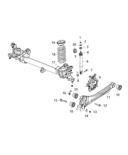 2014 Ram 3500 Front Coil Spring Diagram for 68172137AB