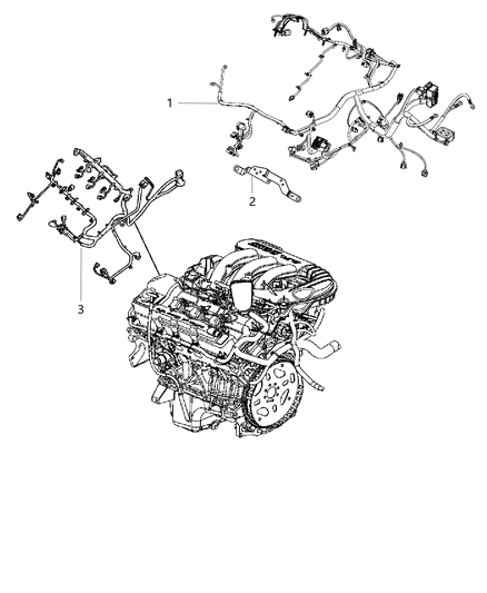 2015 Dodge Journey Wiring-Engine Diagram for 68104102AG