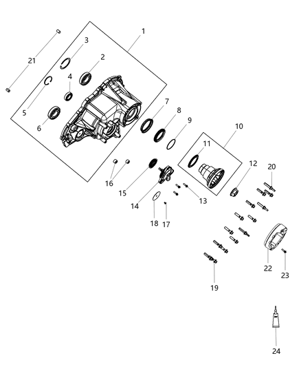 2015 Jeep Grand Cherokee Sensor-Transfer Case Position Diagram for 68071234AA