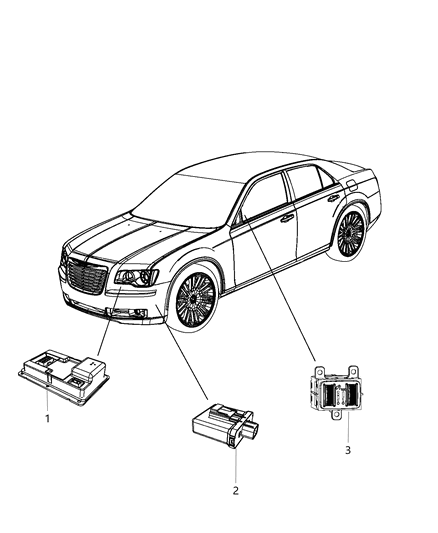 2014 Chrysler 300 Module-HEADLAMP LEVELING Diagram for 57010712AF