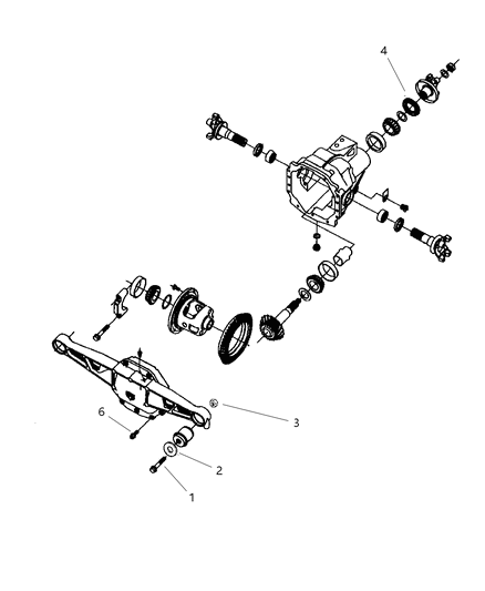 1997 Dodge Viper Differential Assembly, Rear Diagram 1