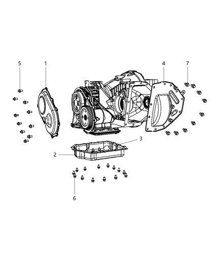 2009 Dodge Avenger Oil Pan , Cover And Related Parts Diagram 1
