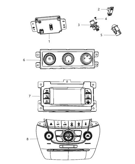 2012 Dodge Journey A/C & Heater Controls Diagram