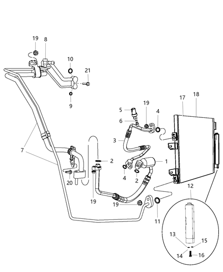 2017 Jeep Compass DRIER-Receiver Diagram for 68078976AA