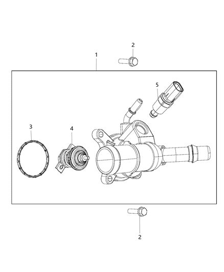 2018 Jeep Compass Thermostat & Related Parts Diagram 4