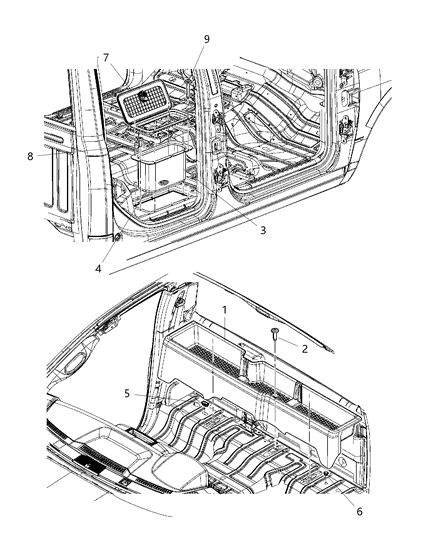 2013 Ram 1500 Rear Storage Compartment Diagram