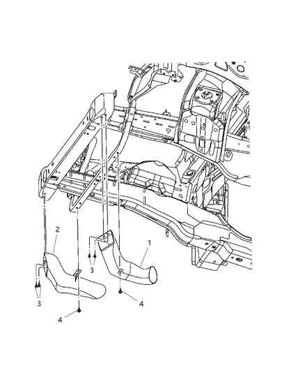 2007 Jeep Grand Cherokee Air Ducts, Brake Cooling Diagram