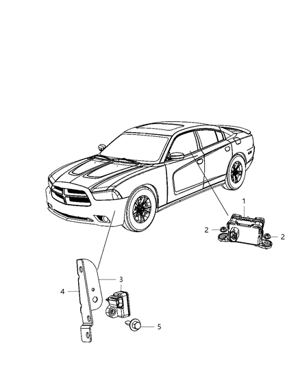 2014 Dodge Charger Sensors - Steering & Suspension Diagram