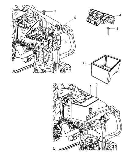 2015 Jeep Compass Tray-Battery Diagram for 5115730AH