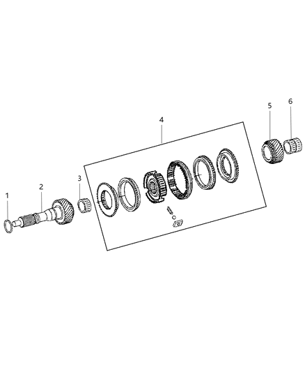 2012 Jeep Wrangler SYNCHRONI-SYNCHRONIZER Assembly Diagram for 68102506AA