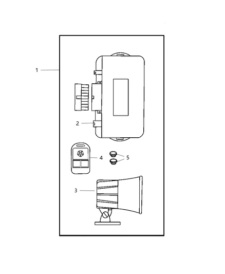 2002 Dodge Grand Caravan Alarm - Without Power Door Locks Diagram