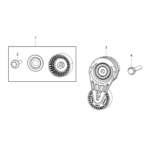 2021 Jeep Wrangler Pulley & Related Parts Diagram 1
