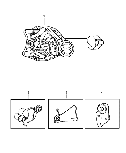 2004 Jeep Liberty Axle Assembly, Front Diagram