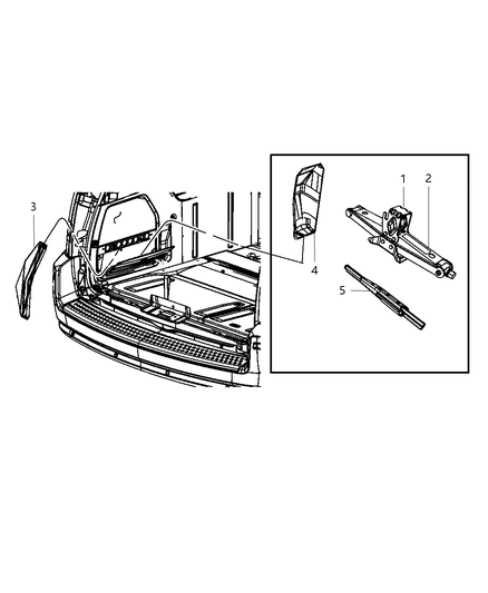 2009 Chrysler Town & Country Jack Assembly Diagram