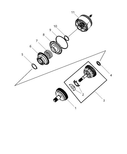 2009 Chrysler Town & Country Input Clutch Assembly Diagram 6