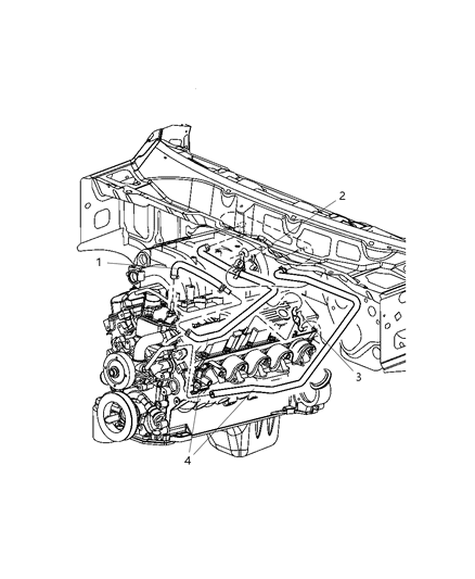2004 Dodge Ram 3500 Plumbing - Heater Diagram 3