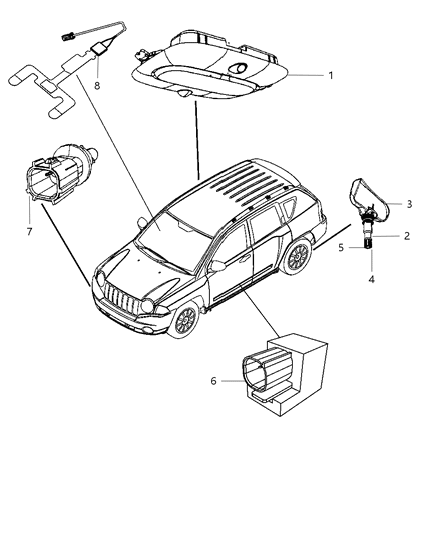 2012 Dodge Caliber Sensors Body Diagram