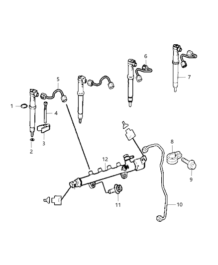 2012 Jeep Compass Tube-Fuel Supply Diagram for 68089427AA