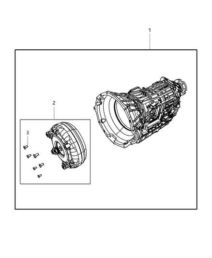 2007 Dodge Ram 3500 Trans-With Torque Converter Diagram for 68012492AD