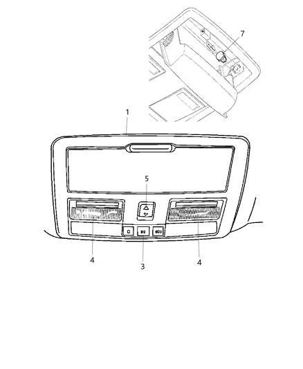 2008 Chrysler 300 Housing-Overhead Console Diagram for 1AH291W1AA