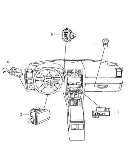 2010 Chrysler 300 Switch-Instrument Panel Diagram for 68025900AA