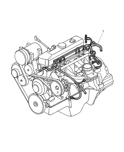 2001 Dodge Dakota Wiring-Engine Diagram for 56049012AE
