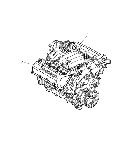 2006 Jeep Liberty Engine Assembly & Cover Diagram 2