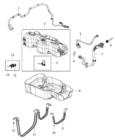 2014 Ram ProMaster 3500 Clamp-Hose Diagram for 68230490AA