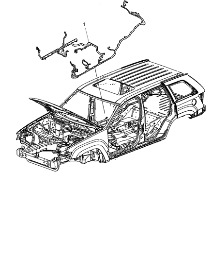 2008 Jeep Grand Cherokee Wiring-Body Diagram for 68038899AA
