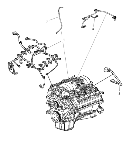 2008 Chrysler 300 Wiring-Engine Diagram for 5029768CD