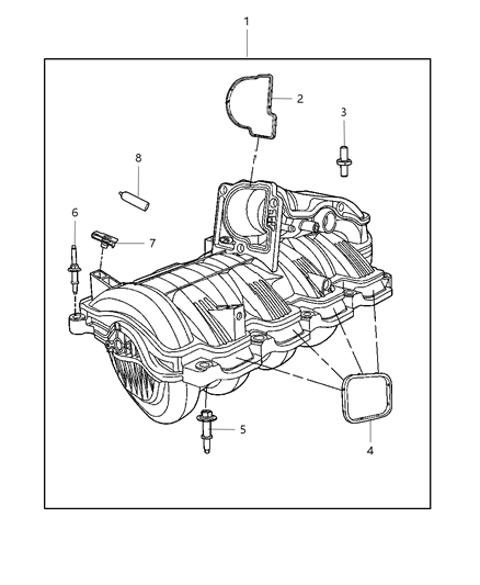 2007 Chrysler Aspen Intake Manifold & Mounting Diagram 1