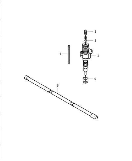 2008 Dodge Caliber Injector-Fuel Diagram for 68000912AA