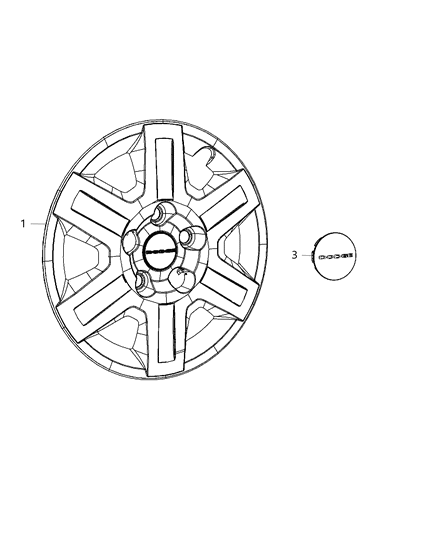 2013 Dodge Journey Wheel Covers & Center Caps Diagram